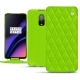 Funda de piel OnePlus 6T - Vert fluo - Couture