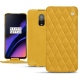 Lederschutzhülle OnePlus 6T - Jaune soulèu - Couture