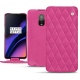 Housse cuir OnePlus 6T - Rose BB - Couture
