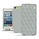 Apple iPod touch 6G leather case - Gris - Couture ( Nappa - Pantone W428C ) 