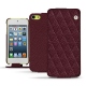 Housse cuir Apple iPod touch 6G - Lie de vin - Couture ( Pantone 5115C ) 