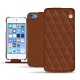 Apple iPod touch (2019) leather case - Marron - Couture ( Nappa - Pantone 1615C ) 