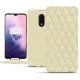 硬质真皮保护套 OnePlus 7 - Ivoire - Couture ( Sleek P C12 - White ) 