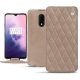 OnePlus 7 leather case - Taupe vintage - Couture