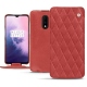Capa em pele OnePlus 7 - Cerise vintage - Couture
