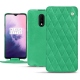OnePlus 7 leather case - Menthe vintage - Couture