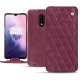 Lederschutzhülle OnePlus 7 - Prune vintage - Couture