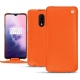 Funda de piel OnePlus 7 - Orange fluo