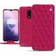 Capa em pele OnePlus 7 - Rose fluo - Couture
