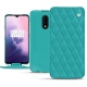 OnePlus 7 leather case - Bleu fluo - Couture