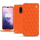 Custodia in pelle OnePlus 7 - Orange fluo - Couture