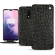 Capa em pele OnePlus 7 - Autruche nero