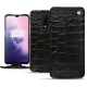Housse cuir OnePlus 7 - Crocodile nero