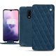 OnePlus 7 leather case - Blu mediterran - Couture