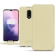 Lederschutzhülle OnePlus 7 - Beige PU