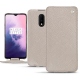 OnePlus 7 leather case - Taupe innocent