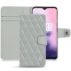 Housse cuir OnePlus 7 - Gris - Couture ( Nappa - Pantone W428C ) 