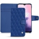 レザーケース OnePlus 7 - Bleu océan - Couture ( Nappa - Pantone 293C ) 