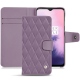 Lederschutzhülle OnePlus 7 - Lilas - Couture ( Nappa - Pantone 2645U ) 