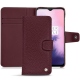 Housse cuir OnePlus 7 - Lie de vin ( Pantone 5115C ) 
