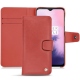 Housse cuir OnePlus 7 - Cerise vintage ( Pantone 185C ) 