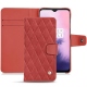 Lederschutzhülle OnePlus 7 - Cerise vintage - Couture