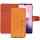 Lederschutzhülle OnePlus 7 - Abaca arancio