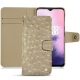 OnePlus 7 leather case - Autruche desert