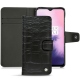 Housse cuir OnePlus 7 - Crocodile nero