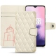 Capa em pele OnePlus 7 - Blanc escumo - Couture