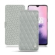 Funda de piel OnePlus 7 - Gris - Couture ( Nappa - Pantone W428C ) 