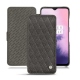 Capa em pele OnePlus 7 - Anthracite - Couture ( Pantone 424C ) 