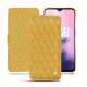 Housse cuir OnePlus 7 - Mimosa - Couture ( Pantone 141C ) 