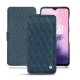 Capa em pele OnePlus 7 - Indigo - Couture ( Pantone 303U ) 