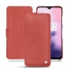 Housse cuir OnePlus 7 - Cerise vintage ( Pantone 185C ) 