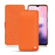 OnePlus 7 leather case - Orange fluo