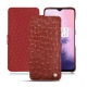OnePlus 7 leather case - Autruche ciliegia