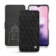 Lederschutzhülle OnePlus 7 - Negre poudro - Couture