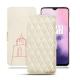硬质真皮保护套 OnePlus 7 - Blanc escumo - Couture