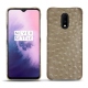 OnePlus 7 leather cover - Autruche desert