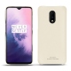 OnePlus 7 leather cover - Blanc PU