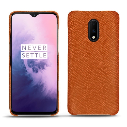 Lederschutzhülle OnePlus 7Orange vibrant ( Pantone #e36b39 ) 