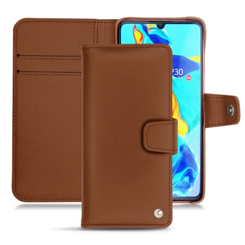 Huawei P30 leather caseMarron ( Nappa - Pantone #8B4720 ) 