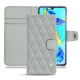 Housse cuir Huawei P30 - Gris - Couture ( Nappa - Pantone W428C ) 