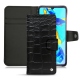 Custodia in pelle Huawei P30 - Crocodile nero