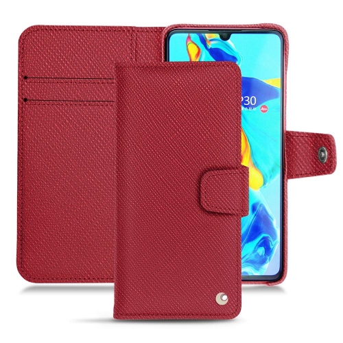 Huawei P30 leather caseRouge passion ( Pantone #a6192e ) 
