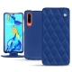 가죽 커버 Huawei P30 - Bleu océan - Couture ( Nappa - Pantone 293C ) 