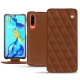 Custodia in pelle Huawei P30 - Marron - Couture ( Nappa - Pantone 1615C ) 