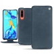 Custodia in pelle Huawei P30 - Jean vintage ( Roughtcut - Pantone 285U  ) 