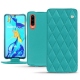 Housse cuir Huawei P30 - Bleu fluo - Couture